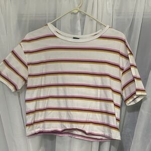Wild Fable Multicolor Striped Short Sleeve Tee